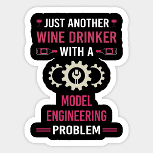 Wine Drinker Model Engineering Engineer Sticker